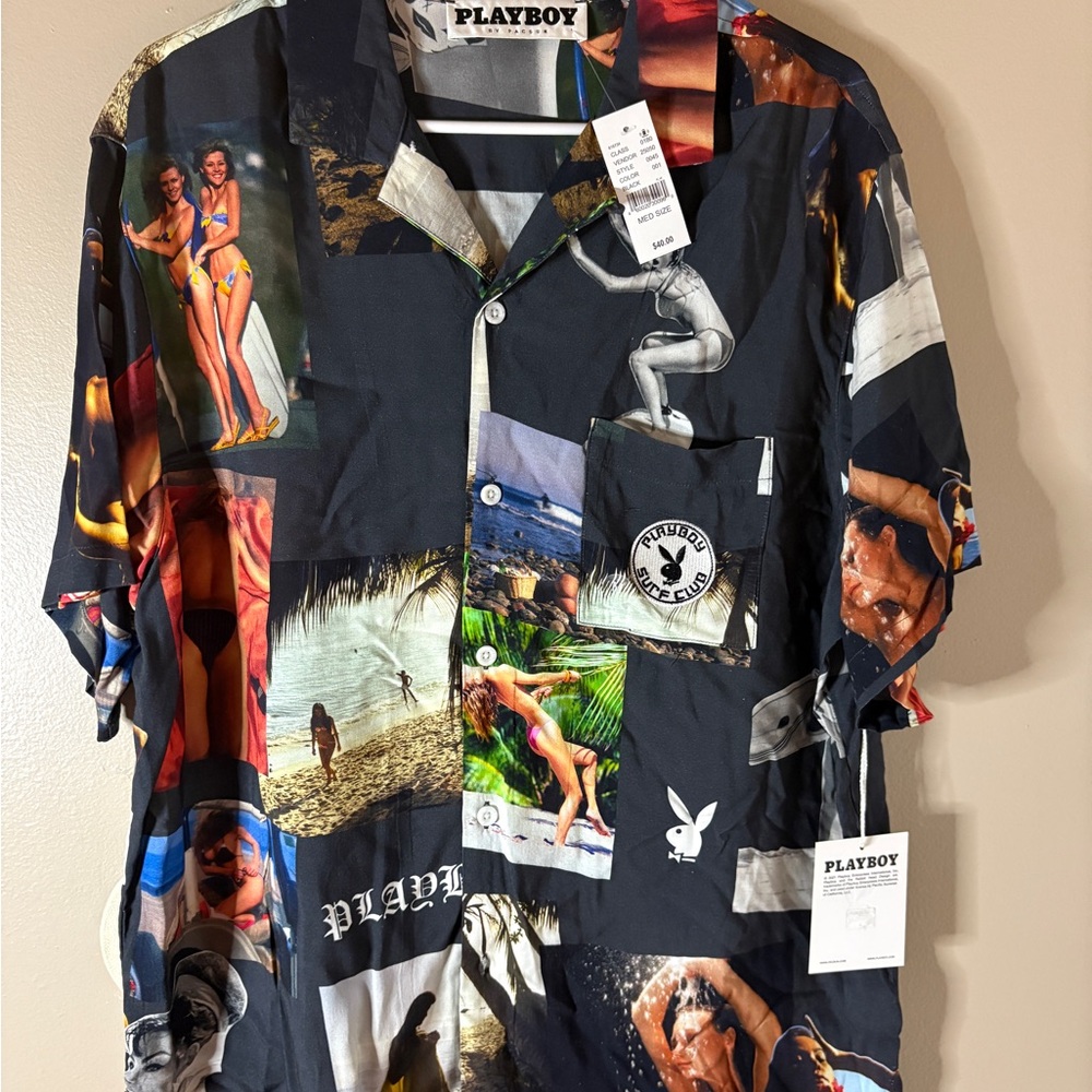PLAYBOY Multicolor Graphic Men's Shirt